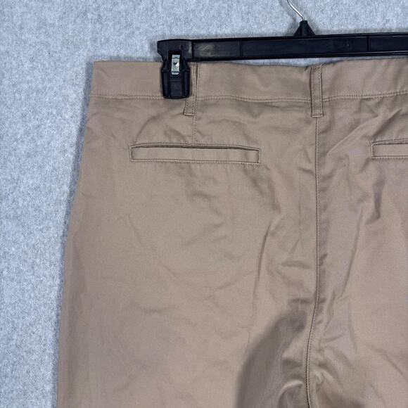 Lands‎ End Pants 14 Khaki Tan Stretch Elastic Waist Trousers Academia Neutral - Picture 8 of 12